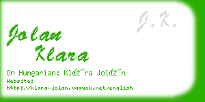 jolan klara business card